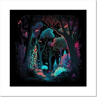 Colorful Forest Posters and Art